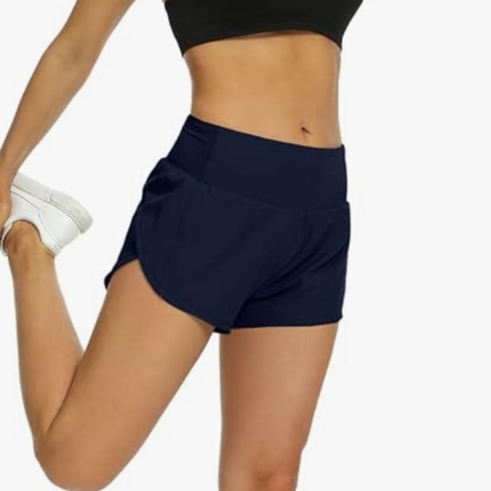 Women's Navy High-Waisted Shorts
